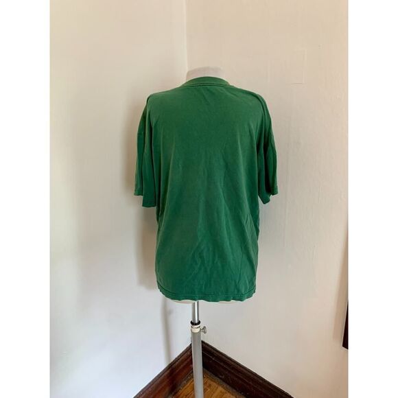 NIKE VTG 90s 2000s Hunter Green Worn “Just Do This” Loose Fit Blue Soft Cotton - Picture 4 of 5